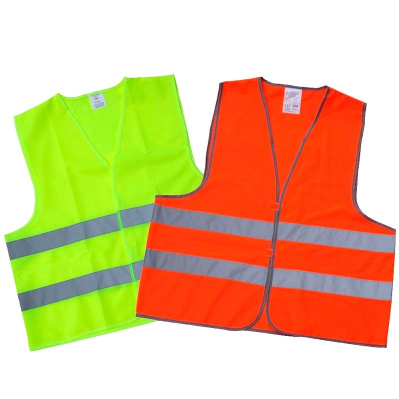 Chaleco Amarillo o Naranja Flúo Citerfil 120 grs con Velcro y Reflectivo 5 cm Norma Vial