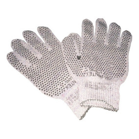 Par Guante Tejido Algodón Moteado G7 3 Cabos Mota Negra o Azul IRAM