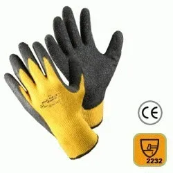 Par Guante Tejido Algodón / Poliester G7 Baño Látex Rugoso Dorso Ventilado IRAM