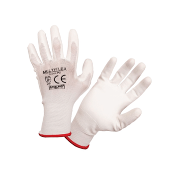 Par Guante Acrilo Nitrilo flocado Blanco Talles del 7 al 11 IRAM