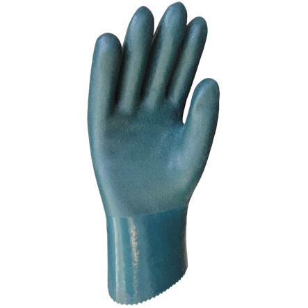 Par Guante PVC Verde Áspero Semipesado 40 cm