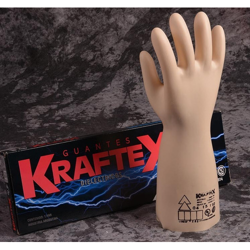 Par Guante Dieléctrico Kraftex 10000 Volts Clase 1 Cat A IRAM