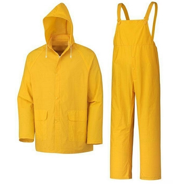 Traje de Lluvia PVC Jardinero o Pijama Amarillo Espesor 0,35 mm del L al XXXL